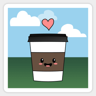 Happy little coffee Sticker